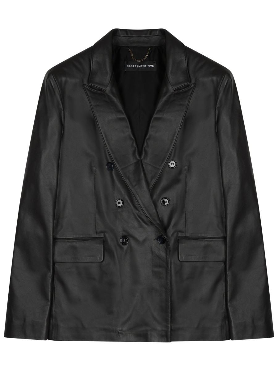 DEPARTMENT FIVE BLAZER DOPPIOPETTO "ARIELLE" IN PELLE