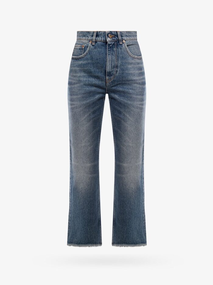 golden goose deluxe brand derin new cropped flare jeans with back logoed patch Golden Goose Deluxe Brand Derin New Cropped Flare Jeans With Back Logoed Patch