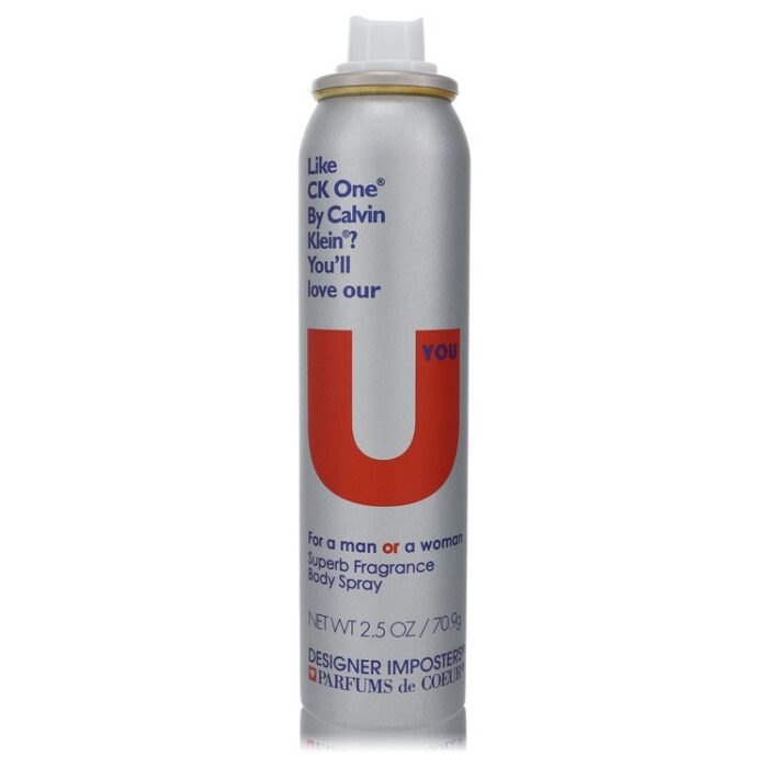Designer Imposters U You By Parfums De Coeur - Deodorant Body Spray (Unisex Tester) 2.5 Oz - Image 1
