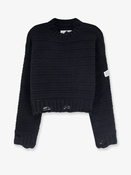 MM6 MAISON MARGIELA Destroyed Effect Wool Blend Sweater