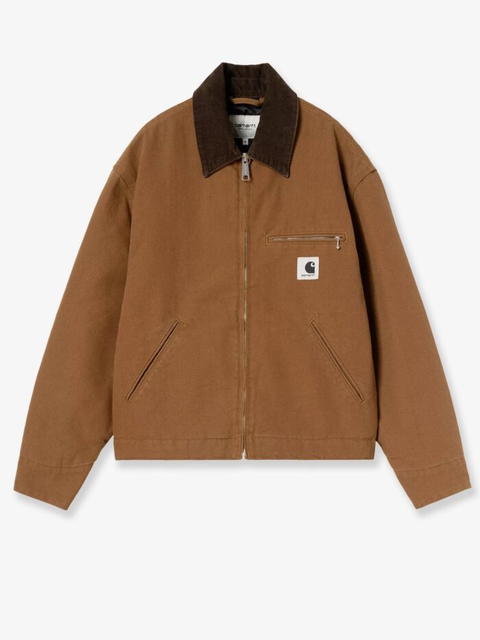 carhartt wip detroit canvas jacket with front logo patch Carhartt Wip Detroit Canvas Jacket With Front Logo Patch
