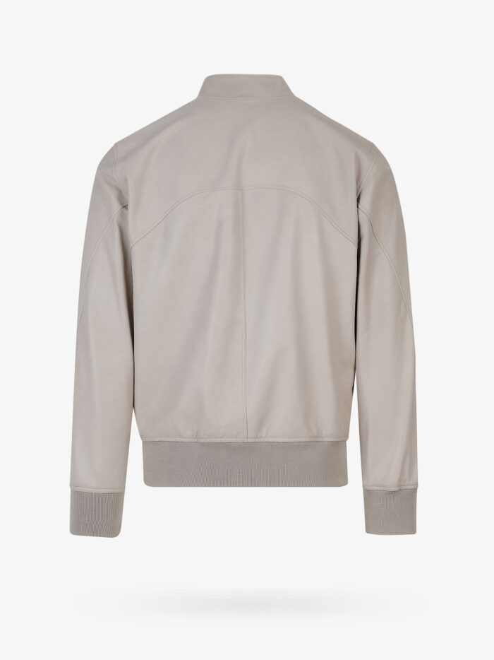 DFOUR Leather Bomber Jacket