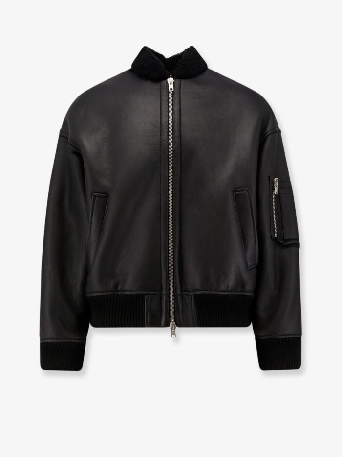 DFOUR Leather Bomber Jacket