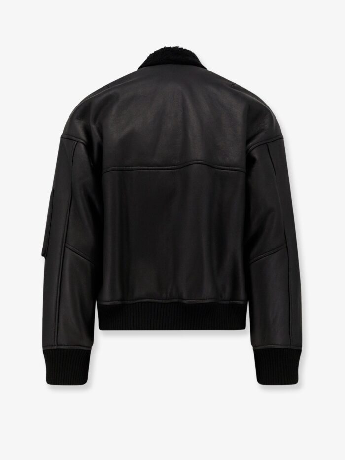 DFOUR Leather Bomber Jacket
