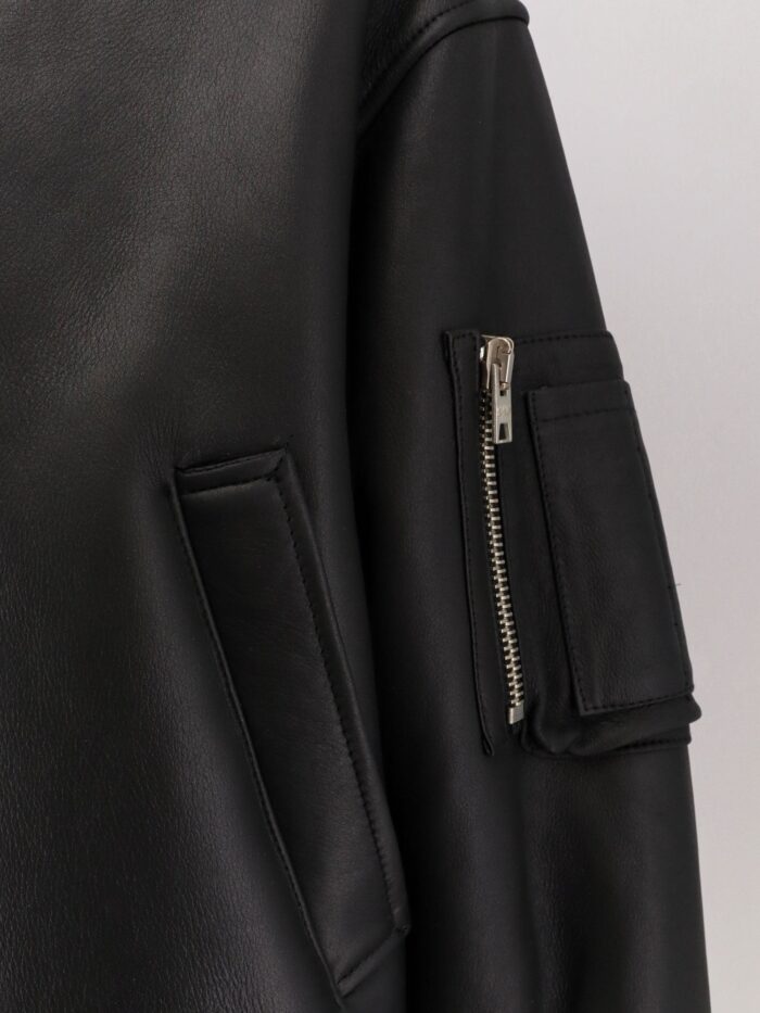 DFOUR Leather Bomber Jacket