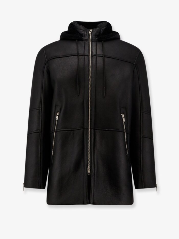 DFOUR Long Leather Jacket