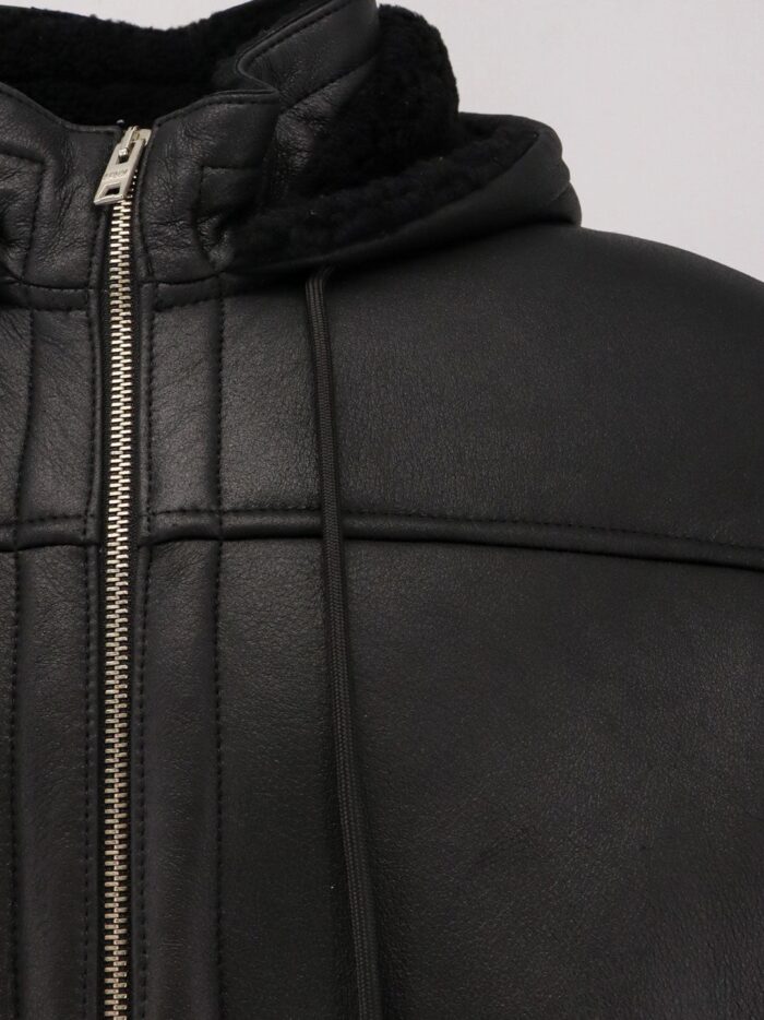 DFOUR Long Leather Jacket