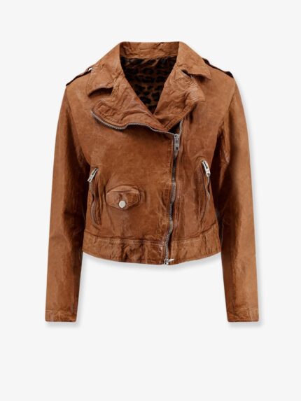 DFOUR Natural Washed Leather Jacket
