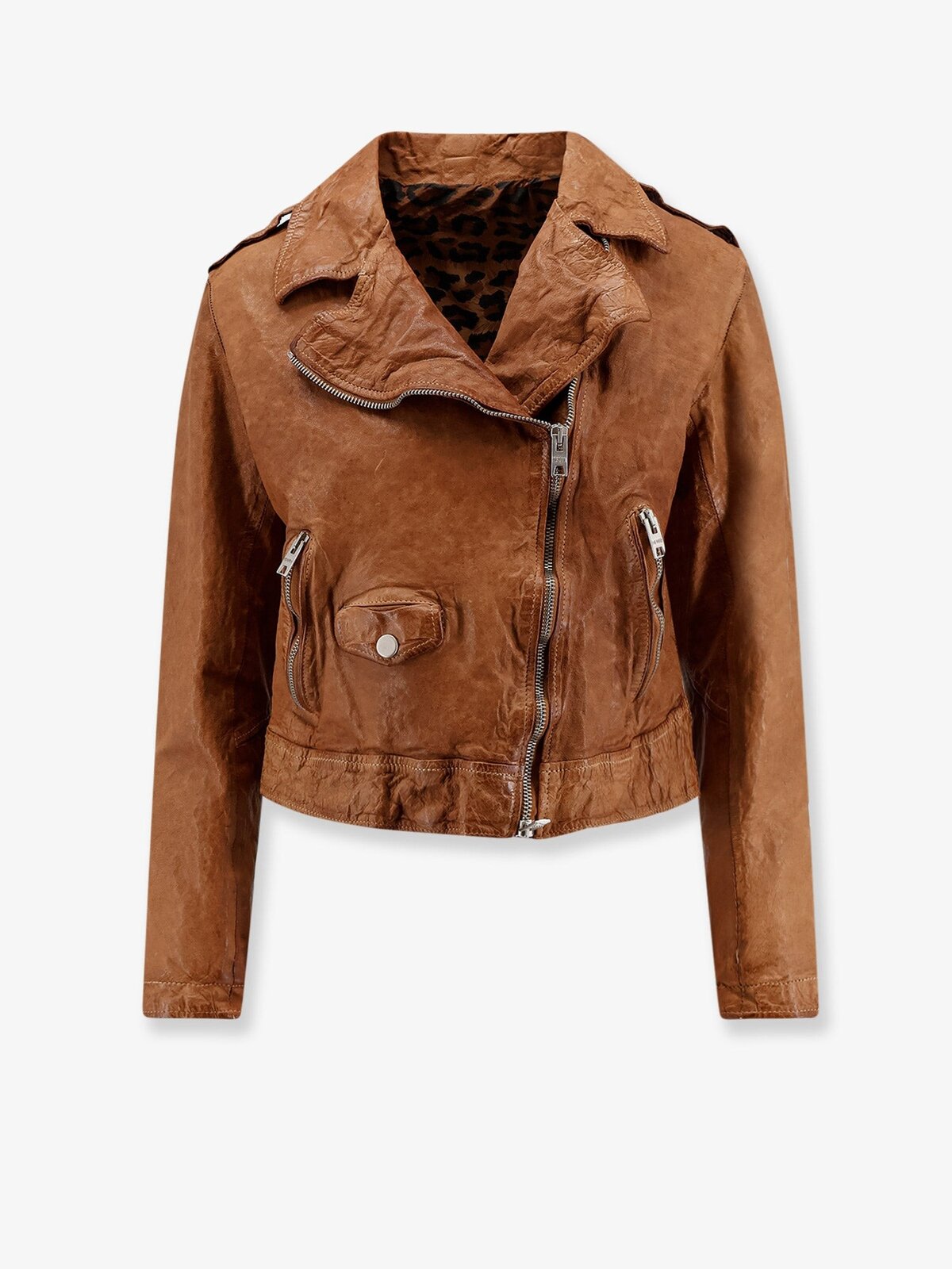 DFOUR Natural Washed Leather Jacket