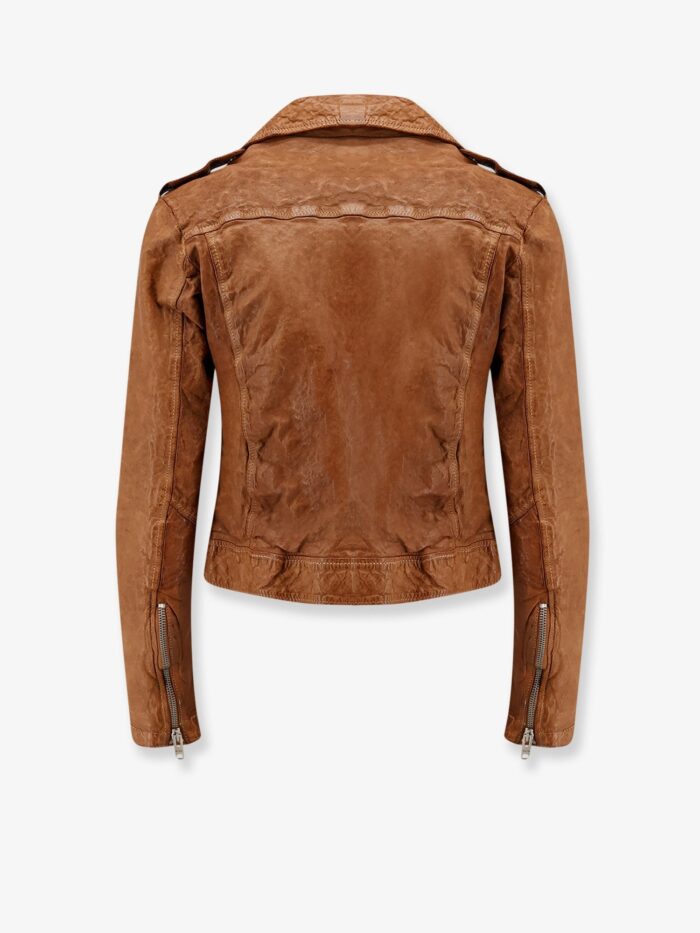 DFOUR Natural Washed Leather Jacket