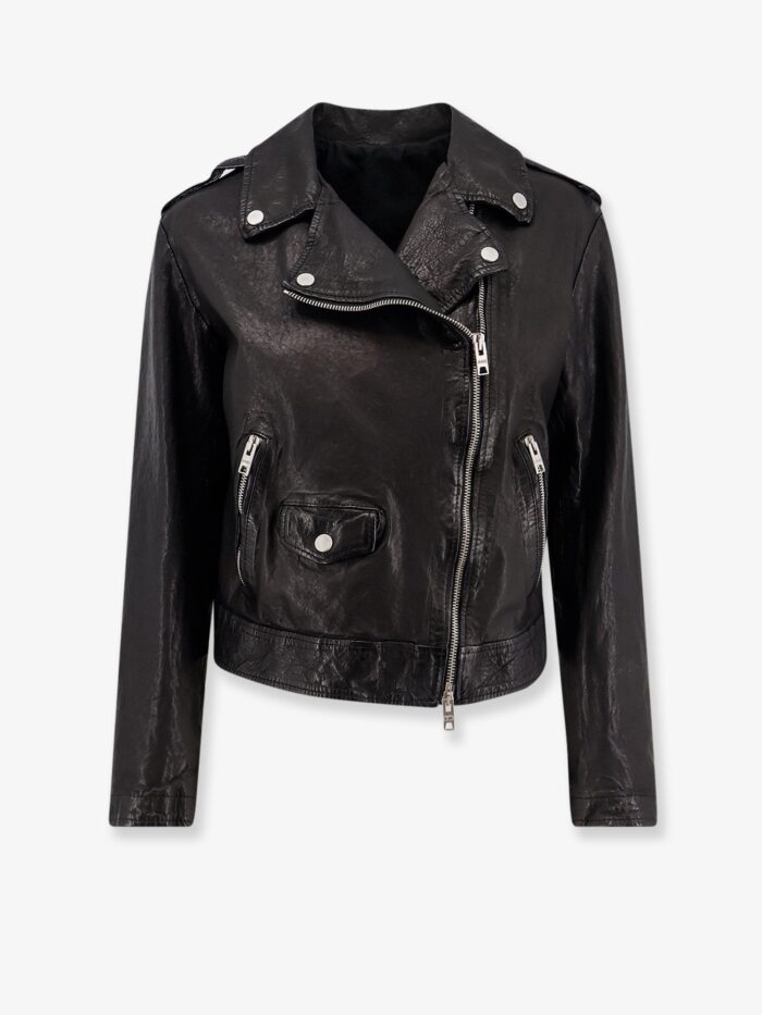 DFOUR Natural Washed Leather Jacket