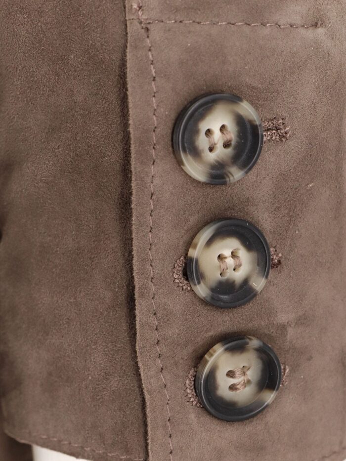 DFOUR Suede Jacket With Peak Lapel