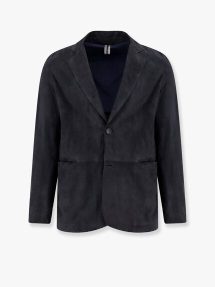 DFOUR Suede Jacket With Peak Lapel