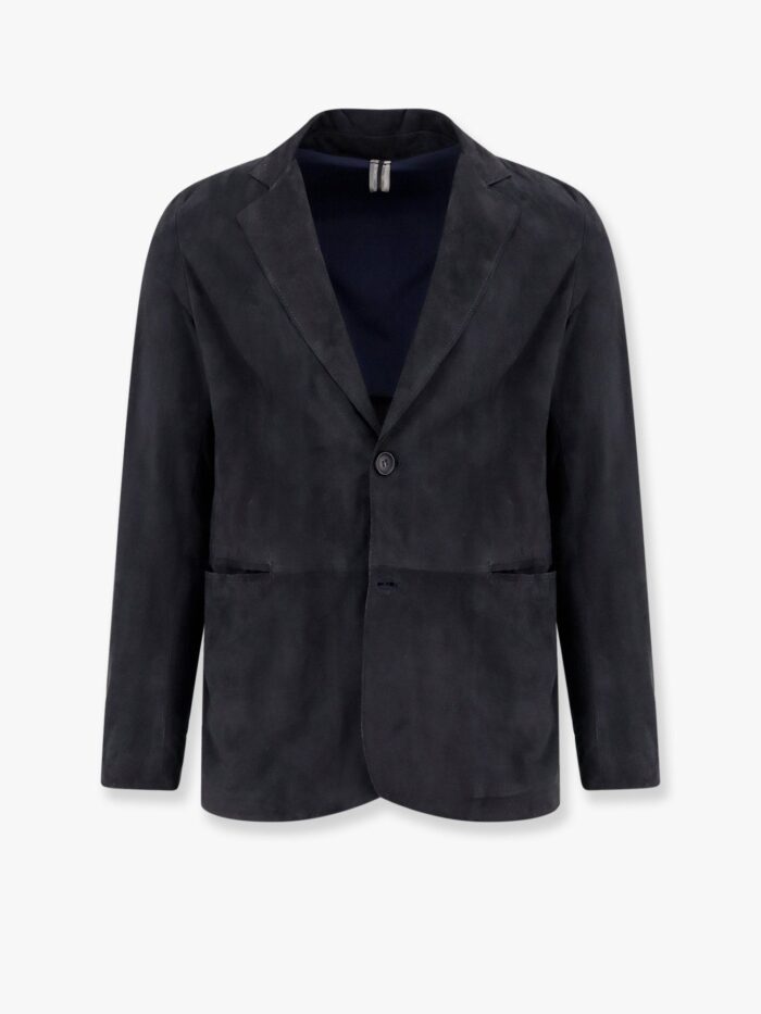DFOUR Suede Jacket With Peak Lapel