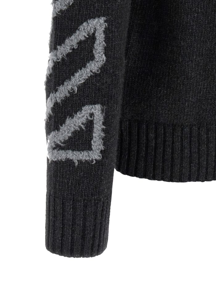 Off-white 'Diag Arrow Fuzzy' Sweater With Intarsia