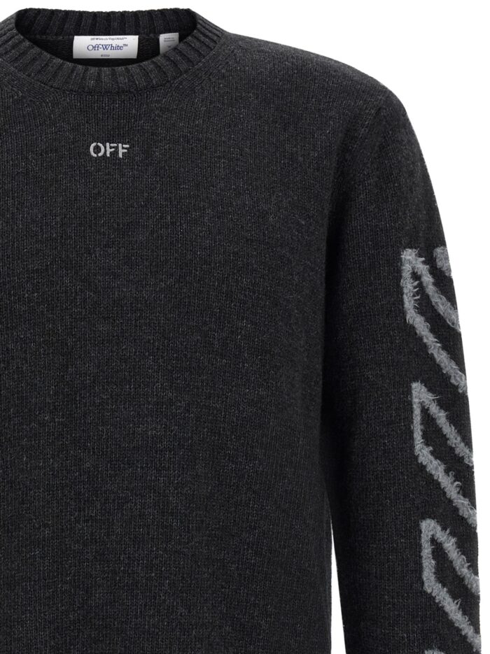 Off-white 'Diag Arrow Fuzzy' Sweater With Intarsia