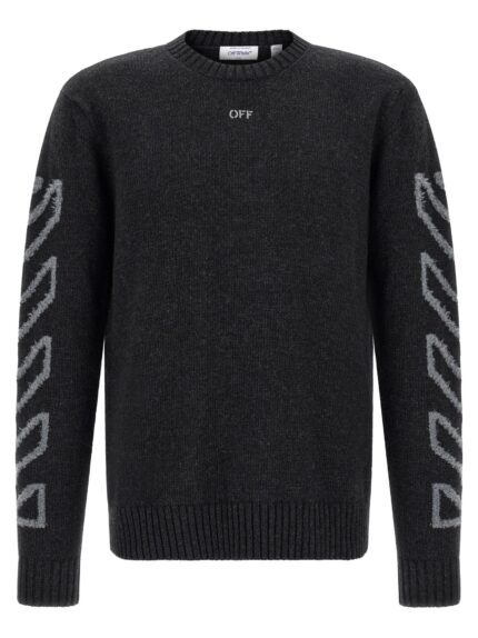 Off-white 'Diag Arrow Fuzzy' Sweater With Intarsia