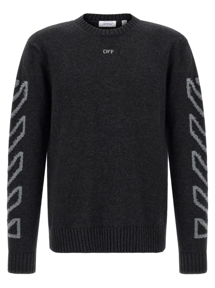 off white 'diag arrow fuzzy' sweater with intarsia Off-white 'Diag Arrow Fuzzy' Sweater With Intarsia