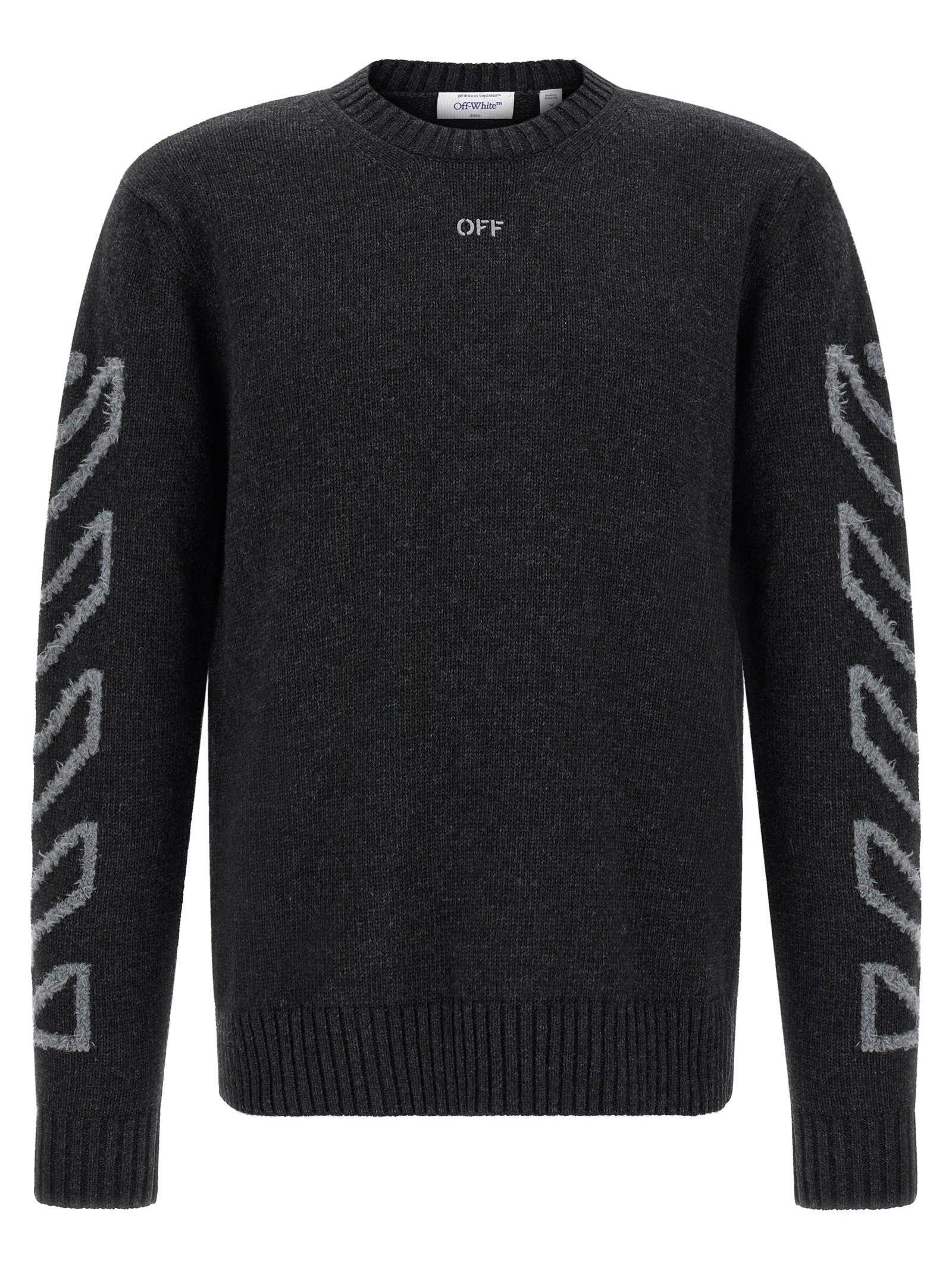 Off-white 'Diag Arrow Fuzzy' Sweater With Intarsia