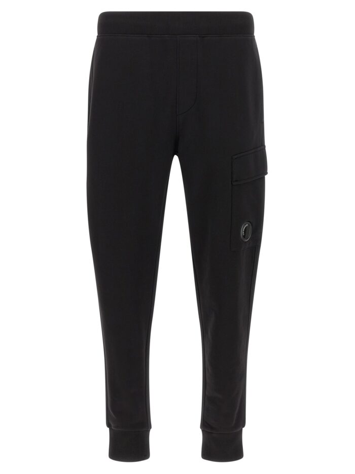 C.P. COMPANY 'Diagonal Raised Fleece' Pants With Lens Detail