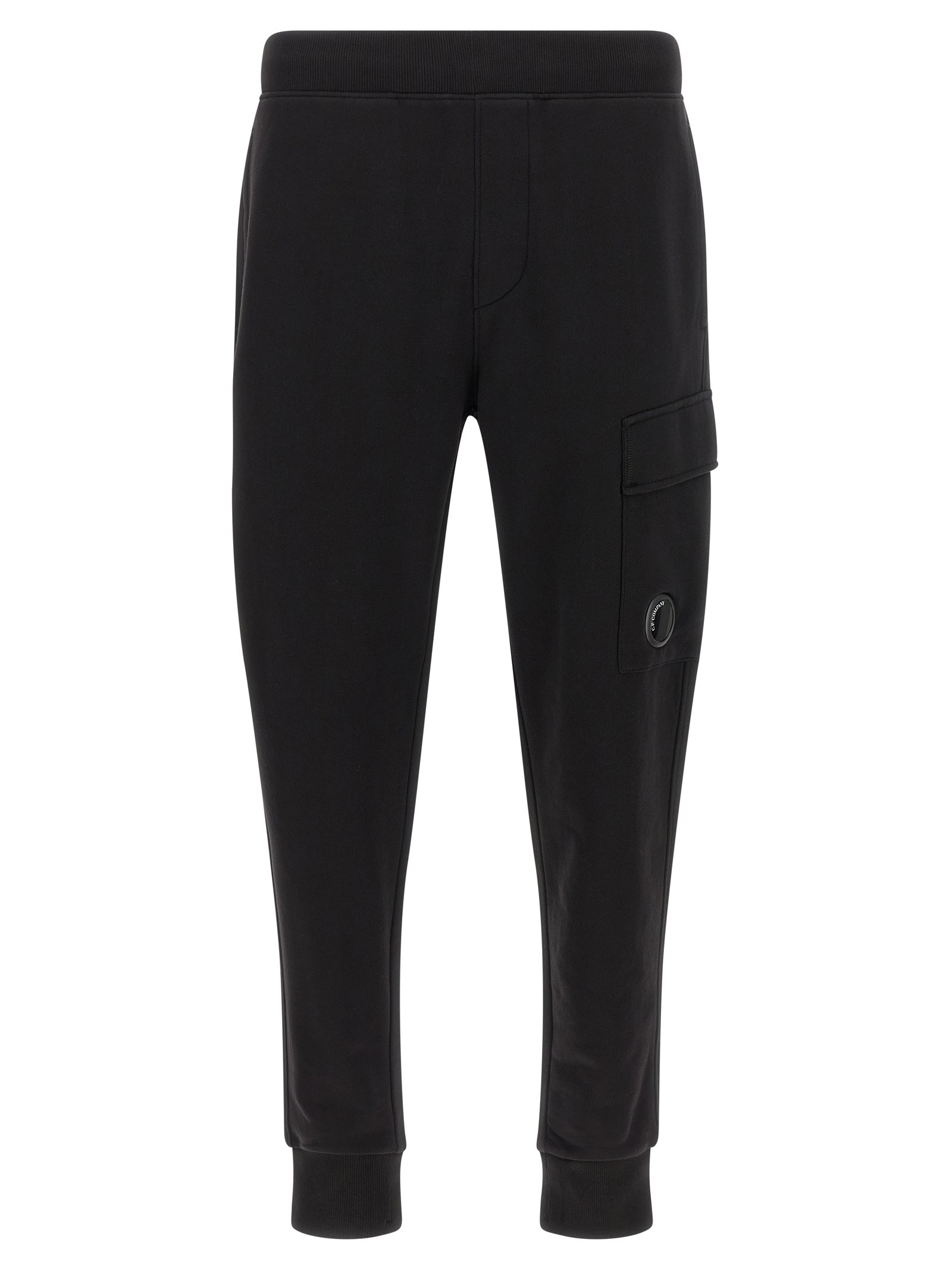 C.P. COMPANY 'Diagonal Raised Fleece' Pants With Lens Detail