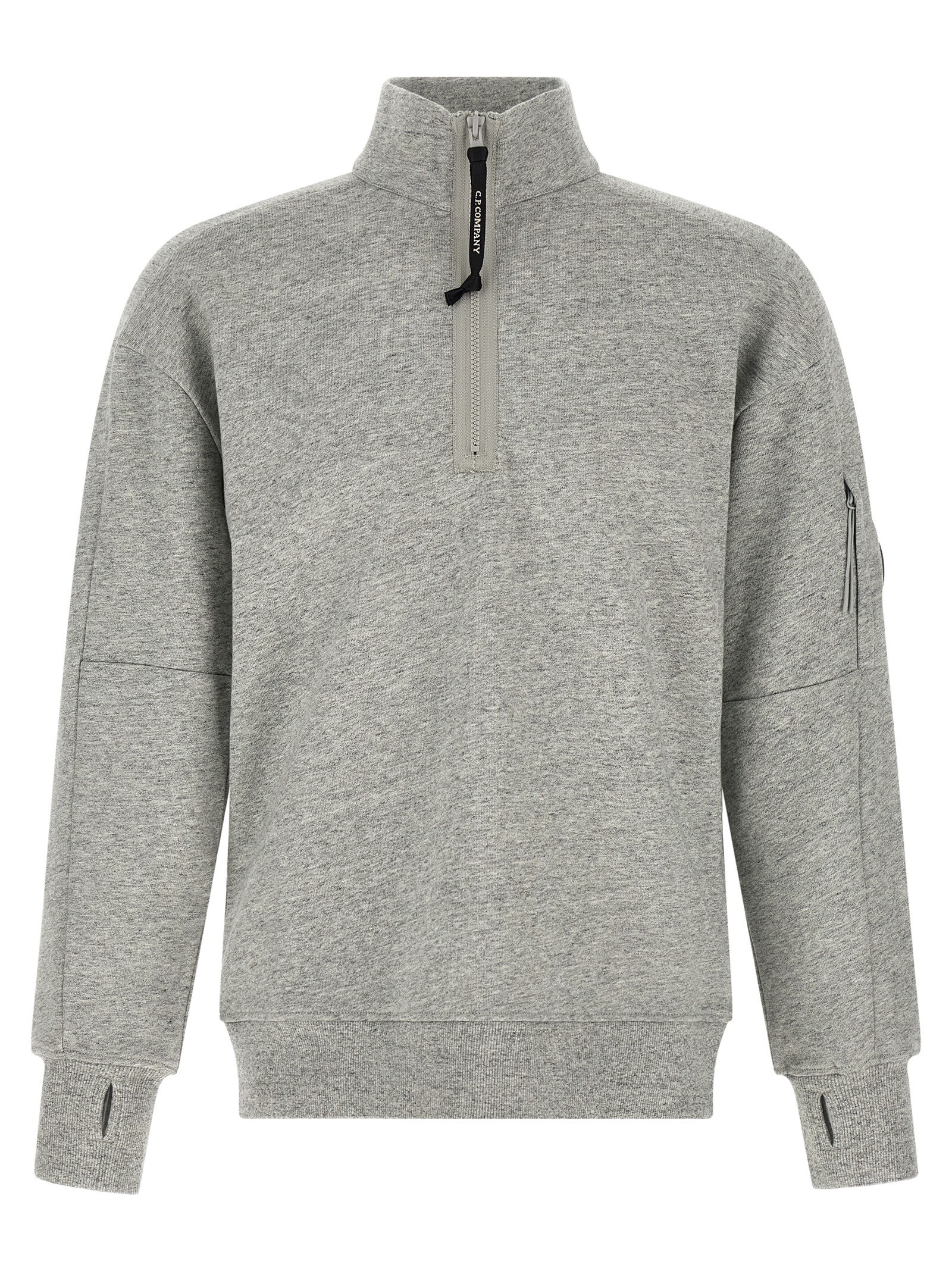 C.P. COMPANY 'Diagonal Raised Fleece ' Sweatshirt And Lens Detail