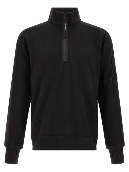 C.P. COMPANY 'Diagonal Raised Fleece ' Sweatshirt And Lens Detail