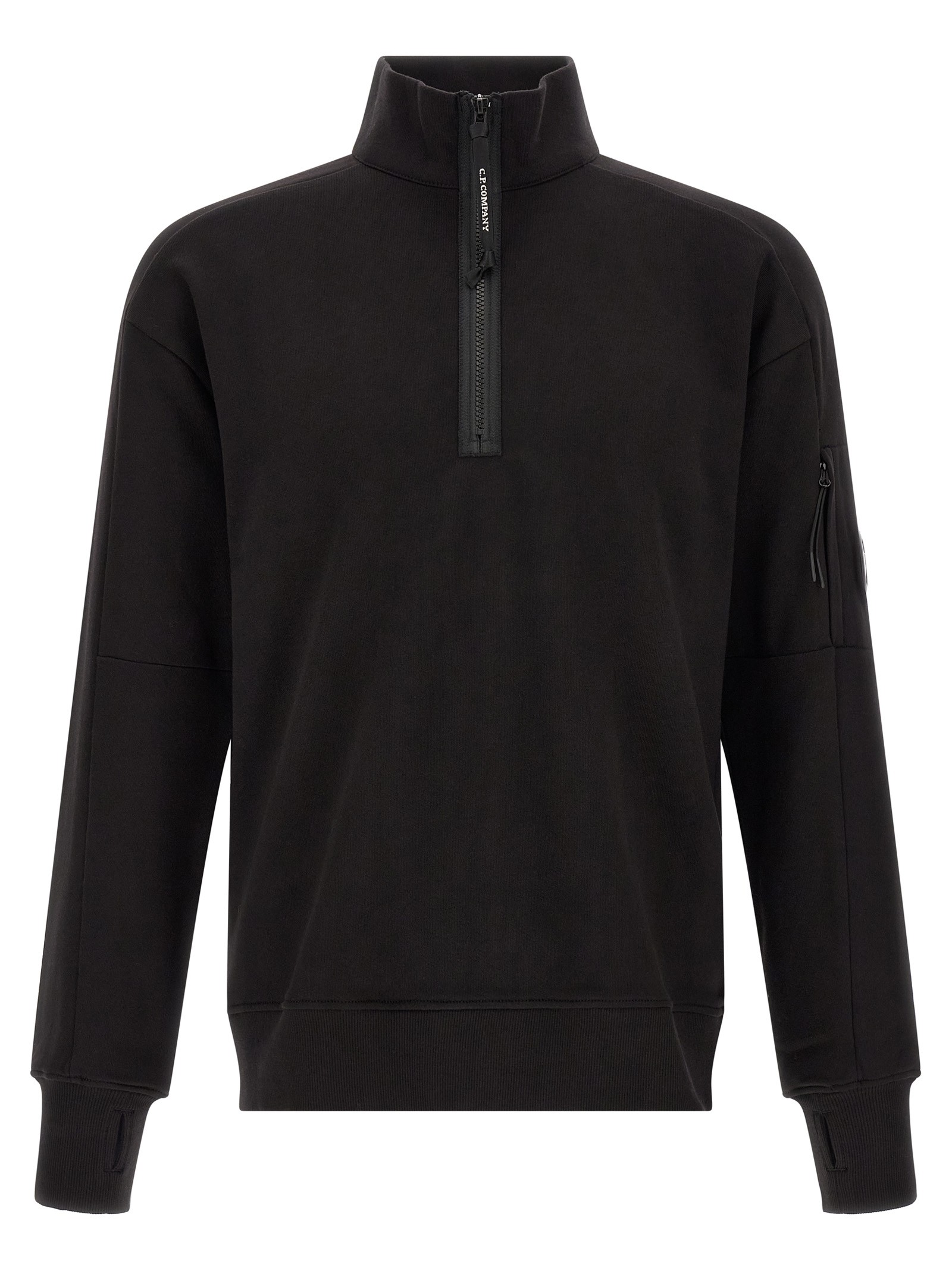 C.P. COMPANY 'Diagonal Raised Fleece ' Sweatshirt And Lens Detail