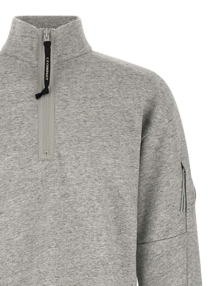 C.P. COMPANY 'Diagonal Raised Fleece ' Sweatshirt And Lens Detail