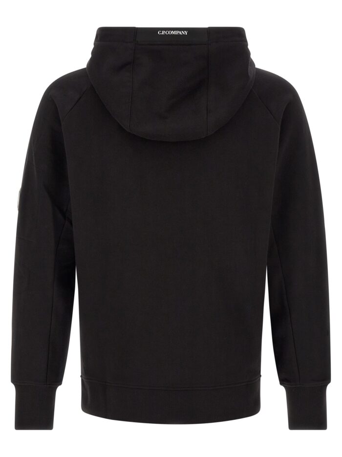 C.P. COMPANY 'Diagonal Raised Fleece' Sweatshirt With Lens Detail