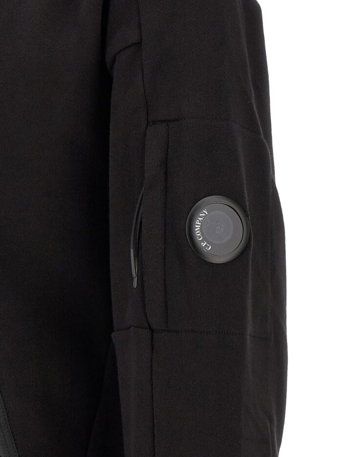 C.P. COMPANY 'Diagonal Raised Fleece' Sweatshirt With Lens Detail