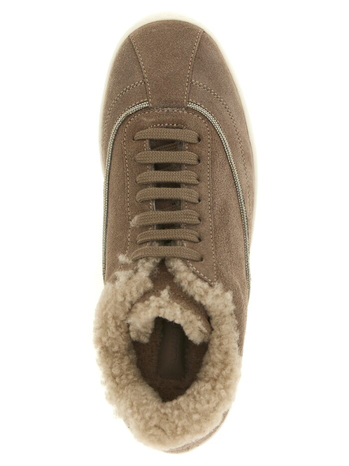 Fabiana Filippi Diamond Detail Suede Sneakers