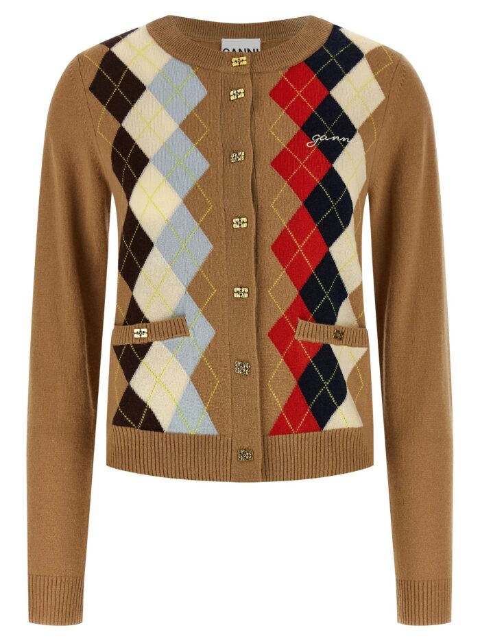 ganni diamond shaped cardigan GANNI Diamond-shaped Cardigan