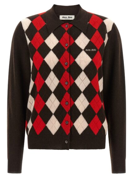 Miu Miu Diamond-shaped Collar Cardigan