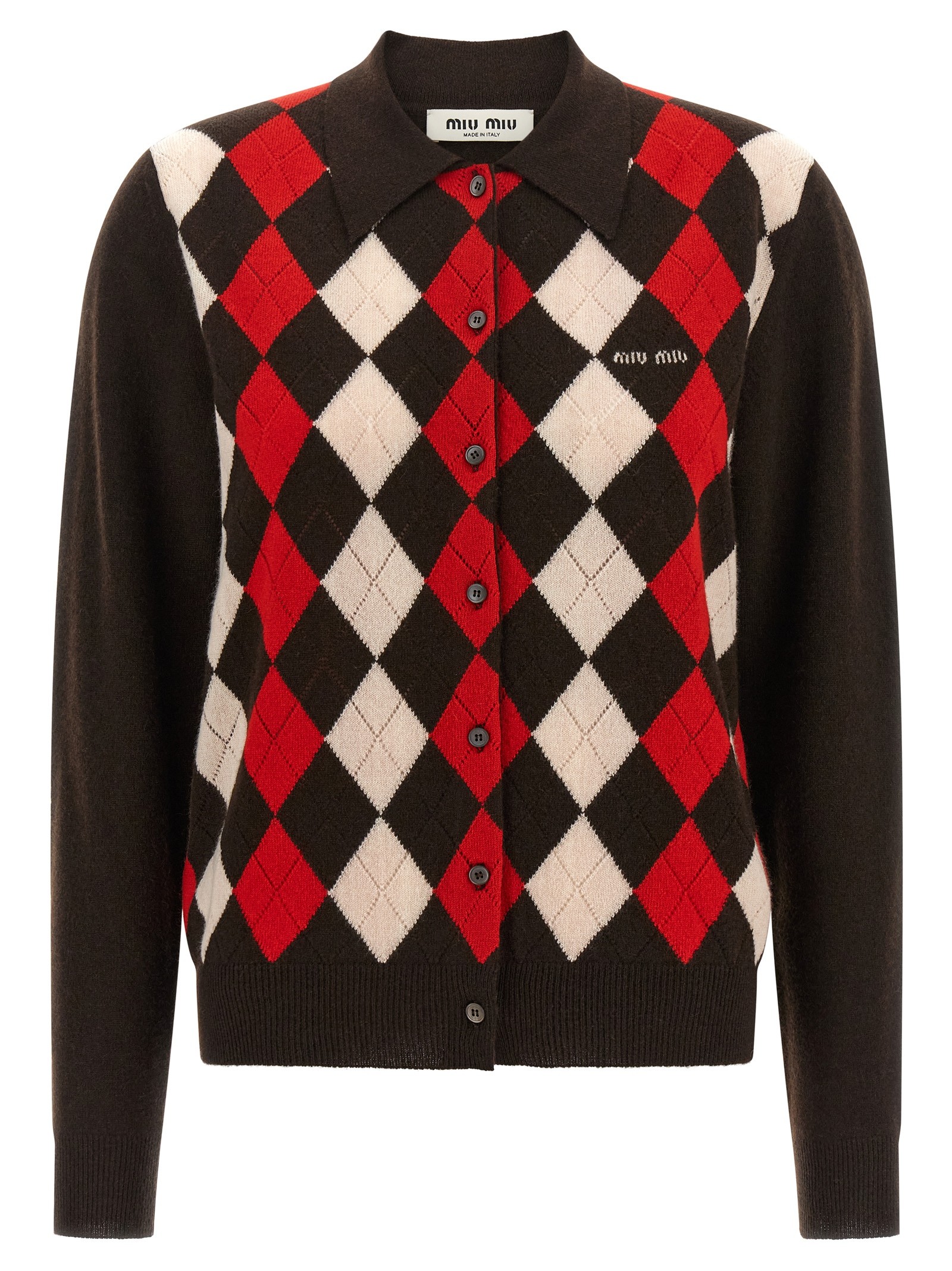 Miu Miu Diamond-shaped Collar Cardigan