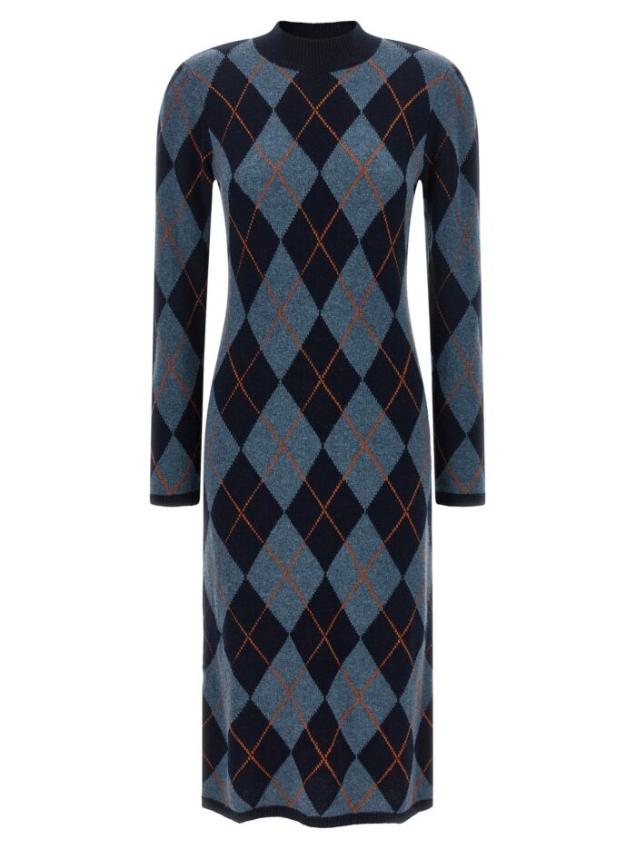 twin set diamond shaped knit dress TWIN SET Diamond-shaped Knit Dress