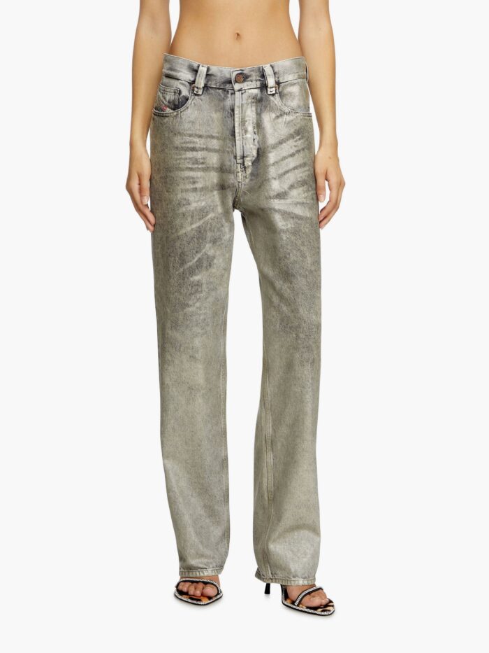 Diesel 1988 D-ark Cotton Jeans With Laminated Effect