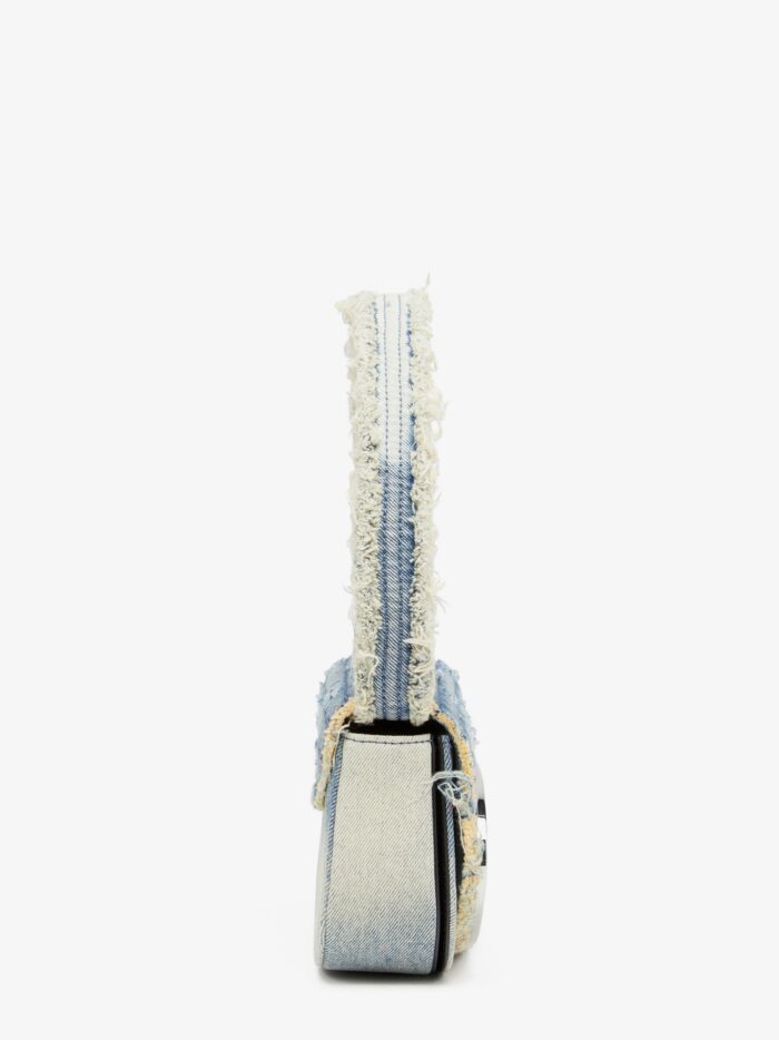 Diesel 1DR Denim Shoulder Bag With Used Effect