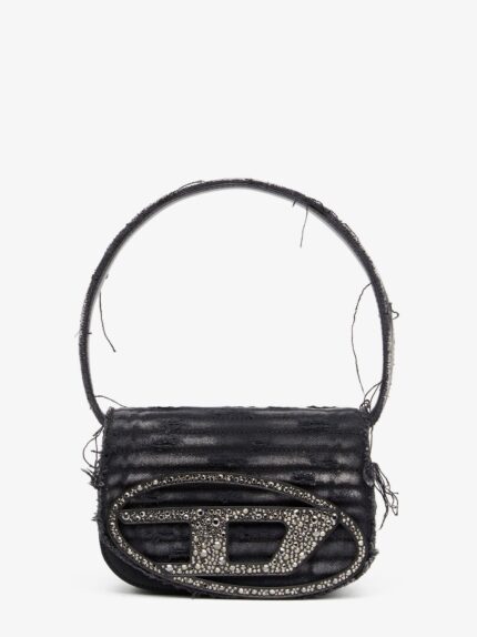 Diesel 1DR Denim Shoulder Bag With Used Effect