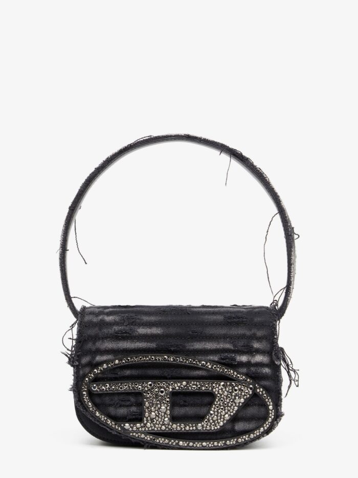 Diesel 1DR Denim Shoulder Bag With Used Effect