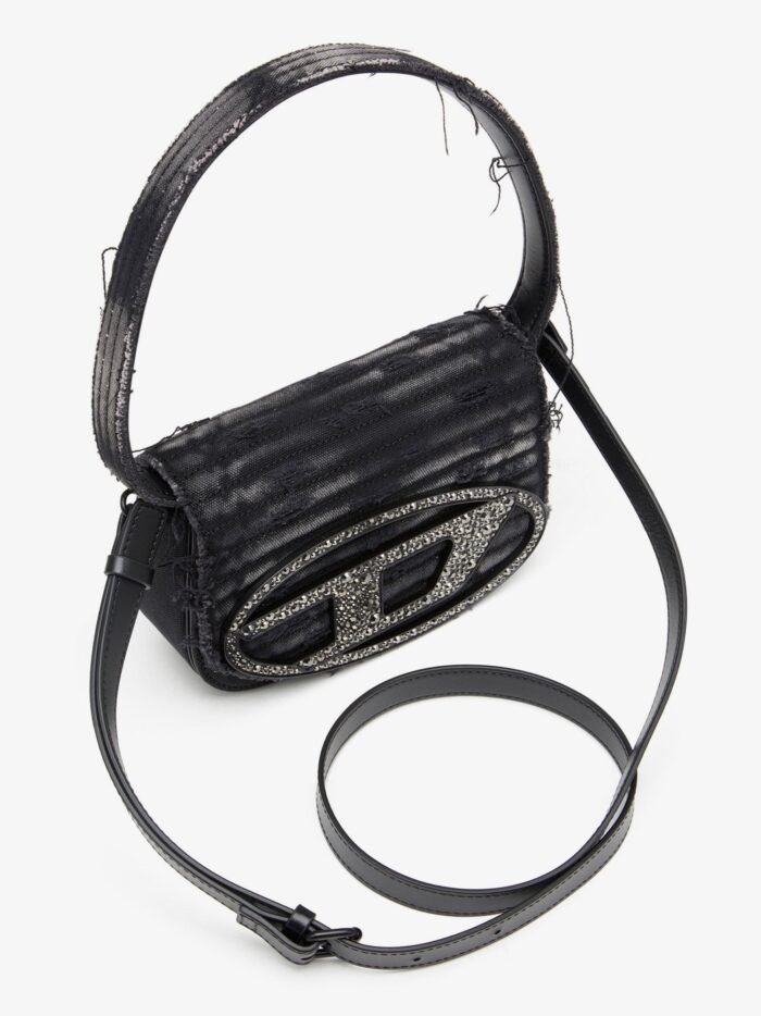 Diesel 1DR Denim Shoulder Bag With Used Effect