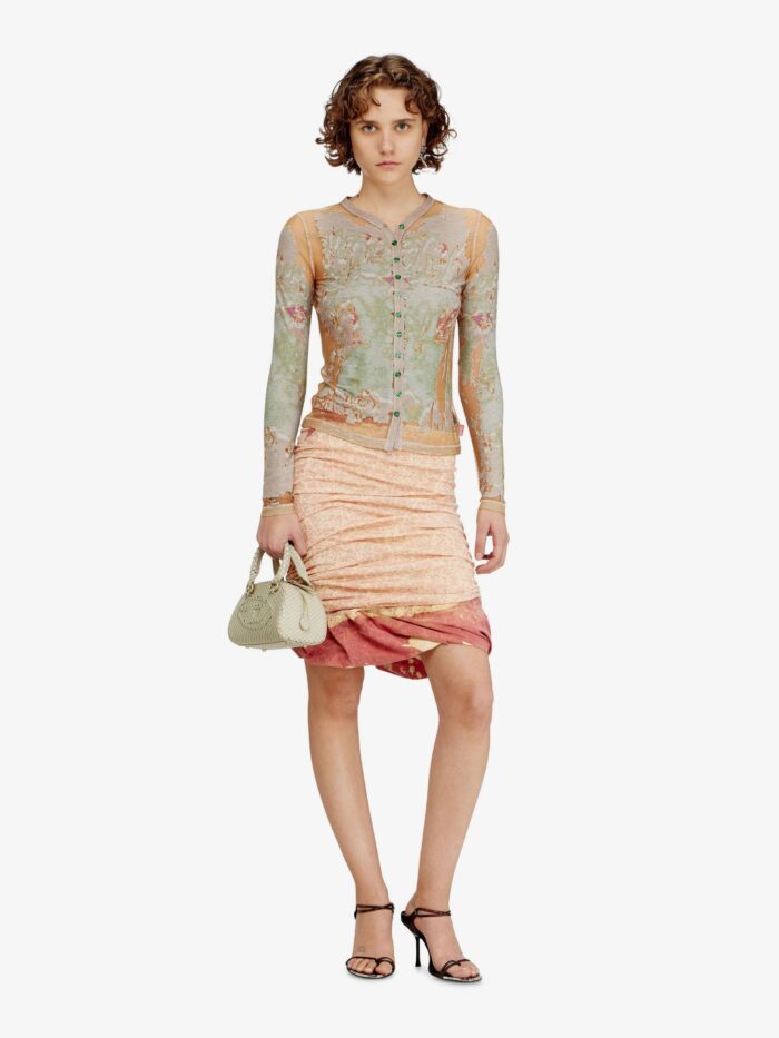 Diesel 1DR Dome Python Leather Crossbody Bag