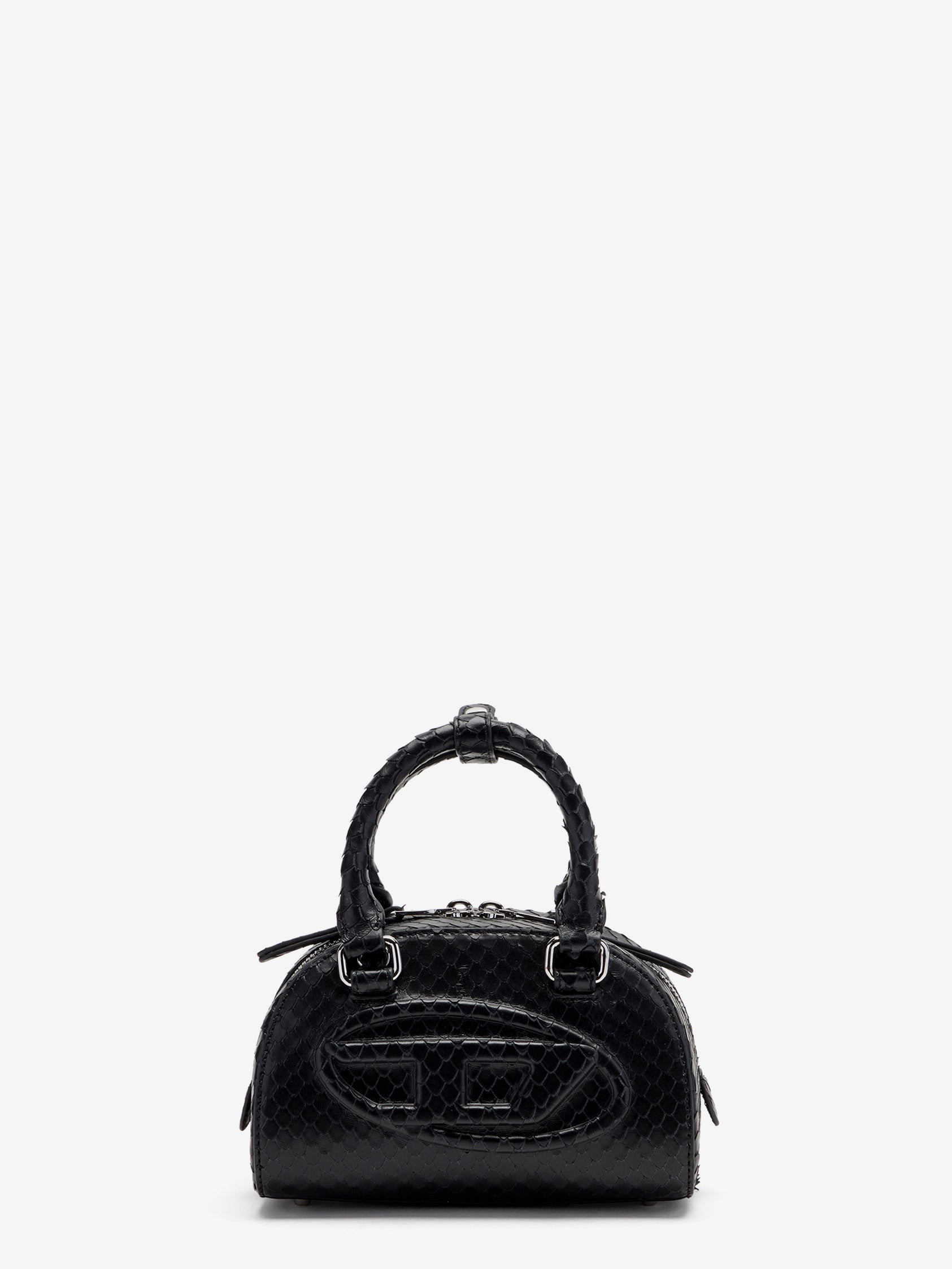 Diesel 1DR Dome Python Leather Crossbody Bag