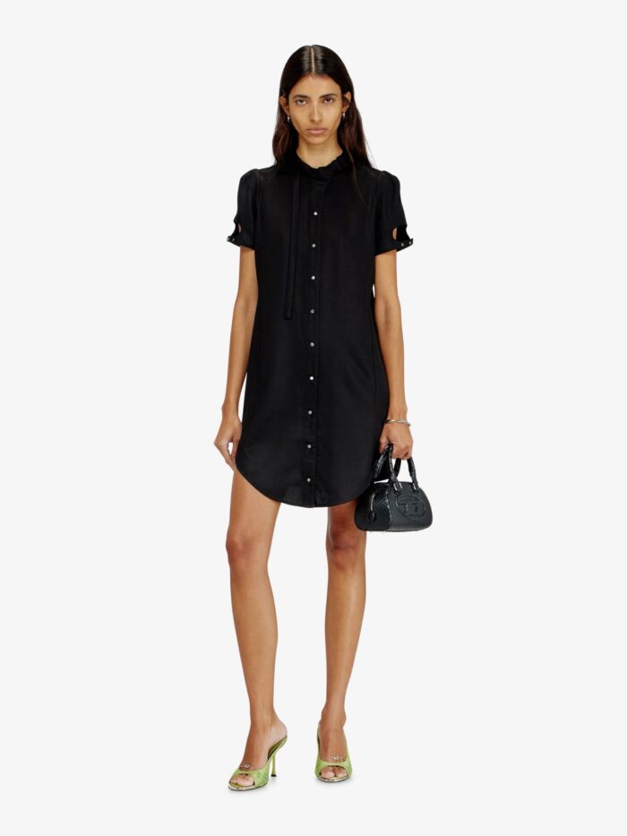 Diesel 1DR Dome Python Leather Crossbody Bag