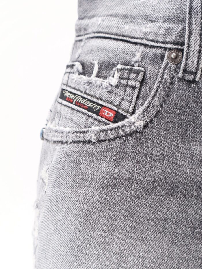 Diesel Blue Denim Shorts With A Destroyed Effect