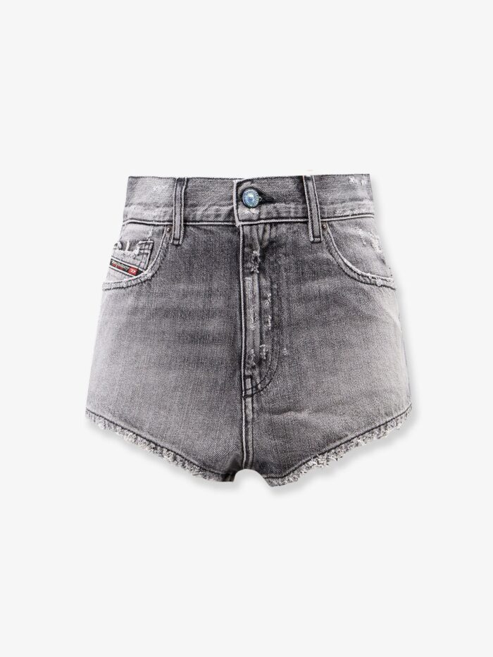 Diesel Blue Denim Shorts With A Destroyed Effect
