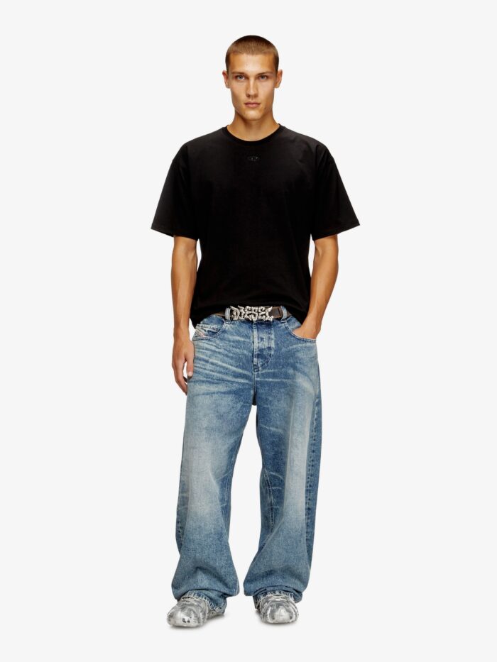 Diesel Cotton T-shirt With Embroidered Logo On The Front