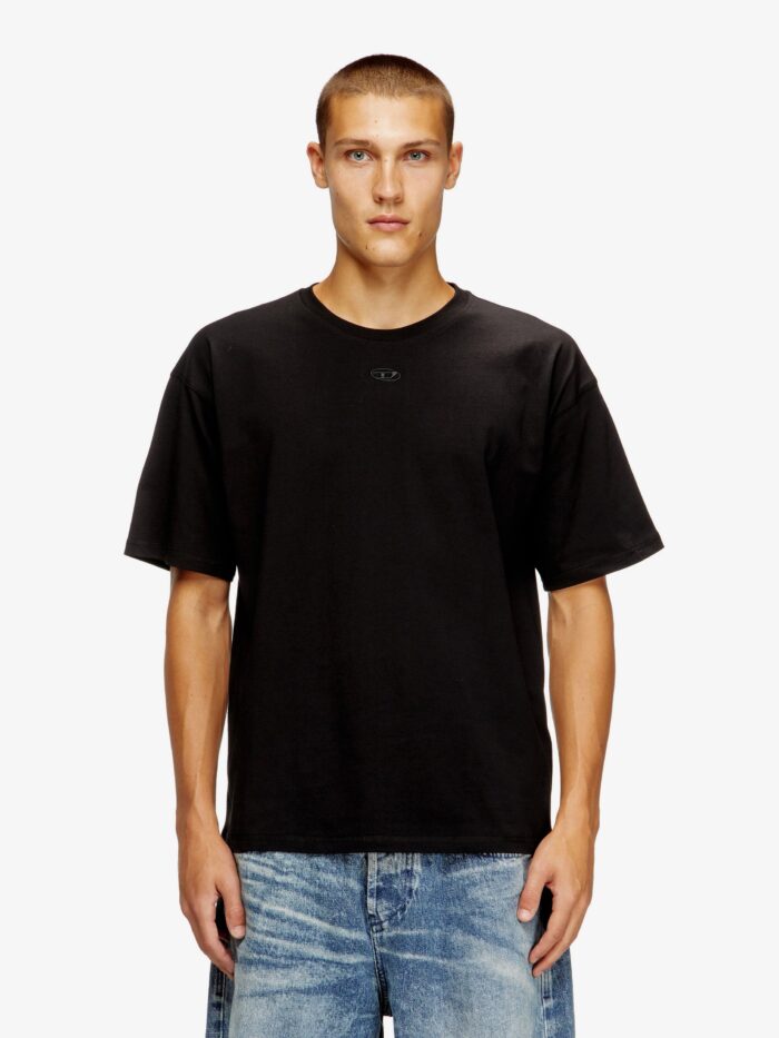 Diesel Cotton T-shirt With Embroidered Logo On The Front