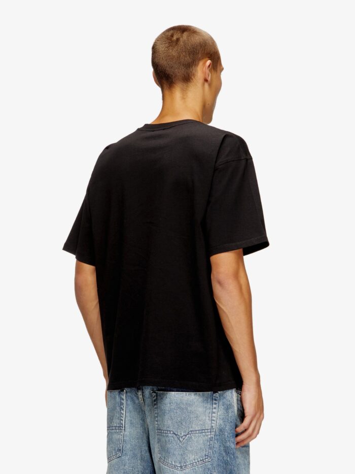 Diesel Cotton T-shirt With Embroidered Logo On The Front