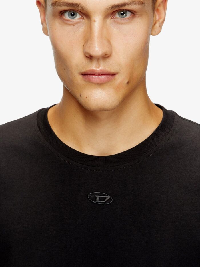 Diesel Cotton T-shirt With Embroidered Logo On The Front